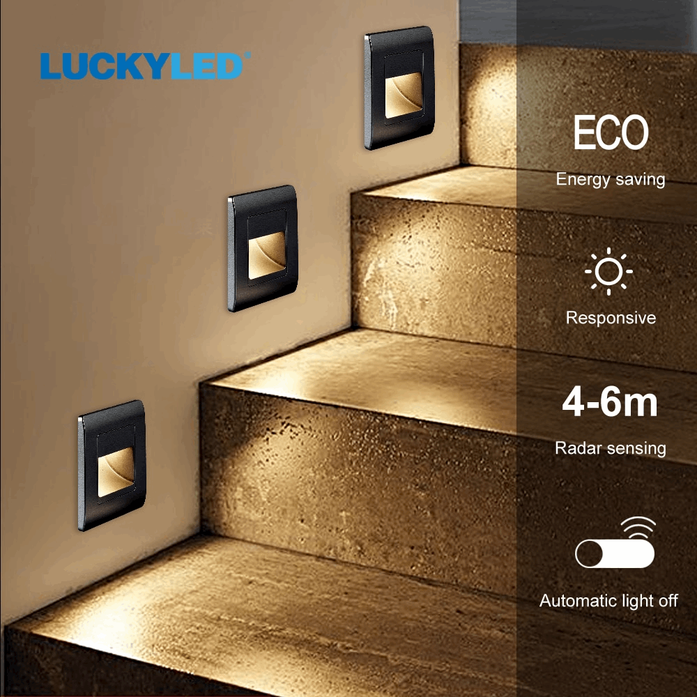 Recessed Led Wall Lamp PIR Motion Sensor Stair Case Light-Devices You Love