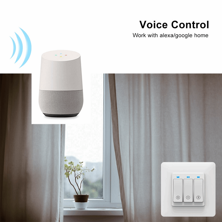 Google Home Alexa Voice Remote Control WiFi Curtain Blind Switch for Roller Shutter Electric motor-Devices You Love