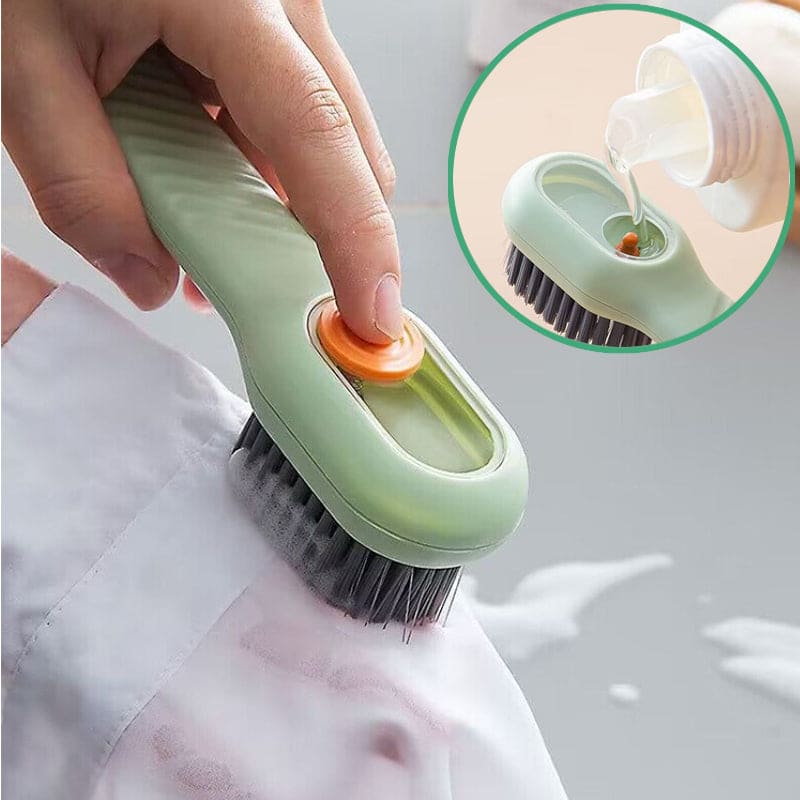 Shoe Brush Cleaner With Automatic Liquid Discharge