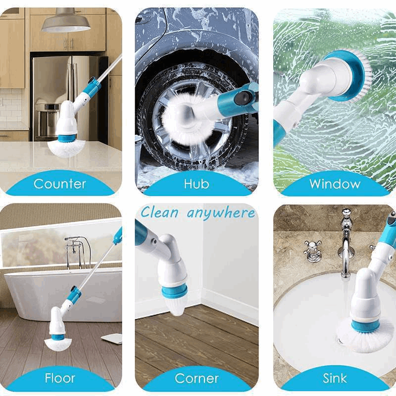 Automatic Rotation Wireless Charging Cleaning Turbo Scrub Brush-Devices You Love