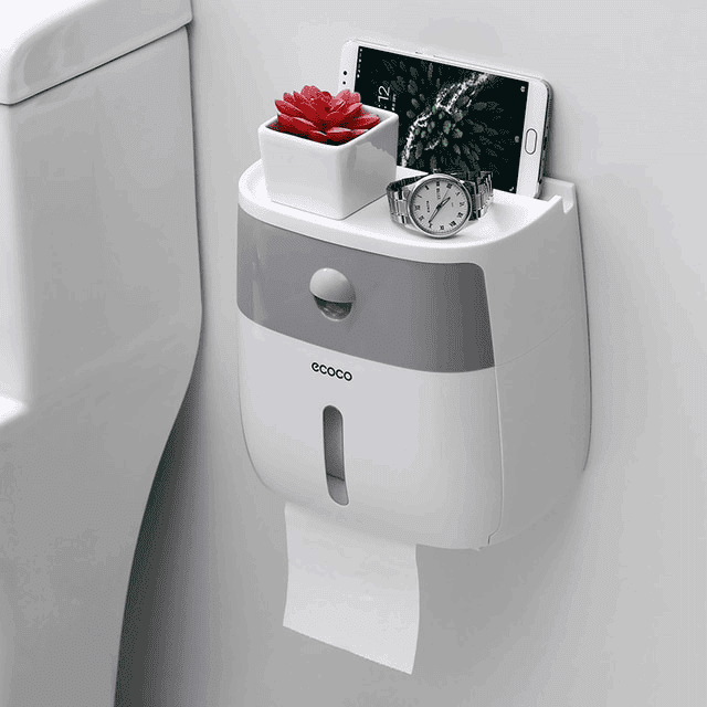 Waterproof Toilet Paper Holder Plastic Paper Towels Holder Wall Mounted Bathroom Shelf Storage Box-Devices You Love