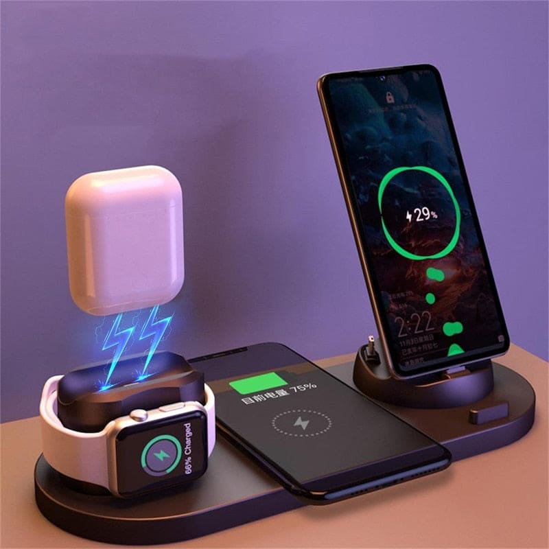 6-in-1 Wireless Charger Dock Station