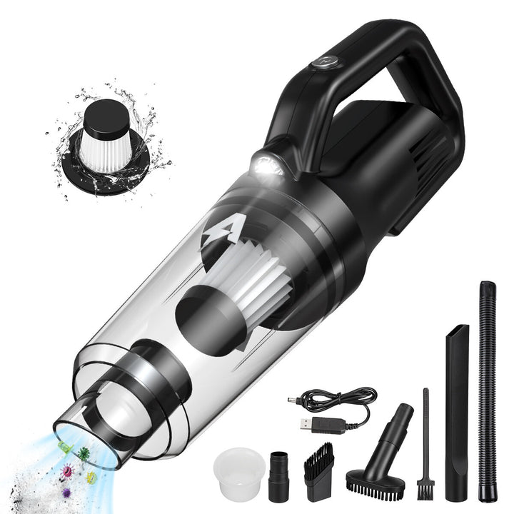 8000PA Wireless Handheld Vacuum Cleaner, LED, Dual-Charge, Wet Dry, Compact Design, with HEPA Filter & Accessory Kit