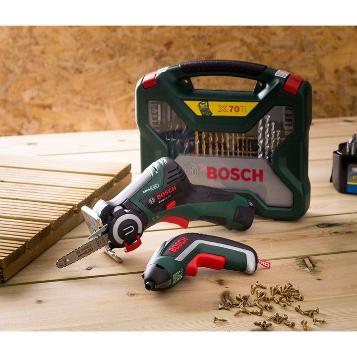 Bosch X-Line 70-Piece Drill & Screwdriver Set, Masonry Wood Metal, Carry Case, Durable