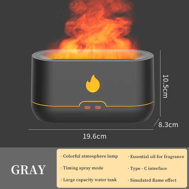 180ML USB Essential Oil Diffuser Simulation Flame Ultrasonic Humidifier-Devices You Love