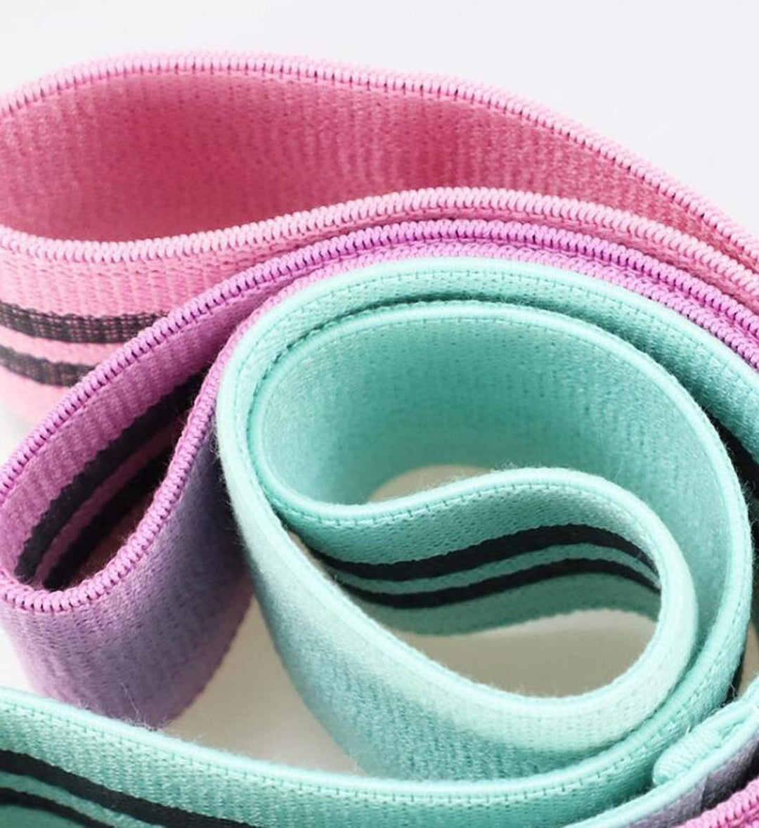 3 Set Fabric Resistance Bands for Hip Glute Squats Lunges, Breathable, Non-Slip