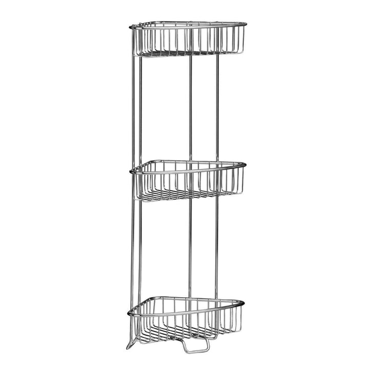 3 Tier Metal Wire Bathroom Storage Caddy, Stylish Chrome Finish, Robust and Durable Design