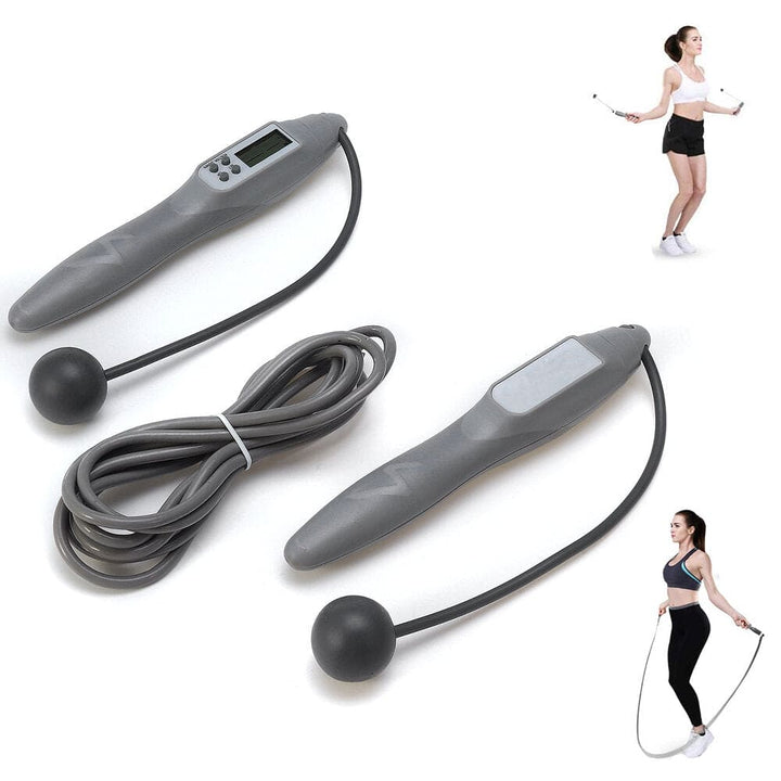 2-in-1 Digital LCD Display Jumping Rope, Calorie Counter, Home Fitness, Adjustable Skipping Rope, 3m