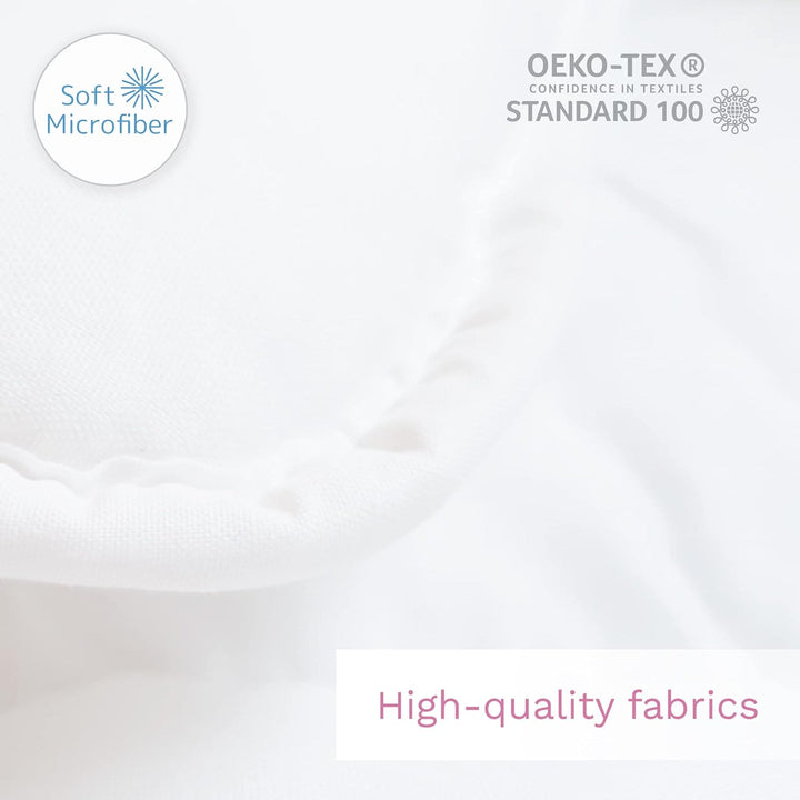 All-Season Microfiber Baby Bedding Set, Cot Duvet and Flat Pillow, Breathable for 2+ Years