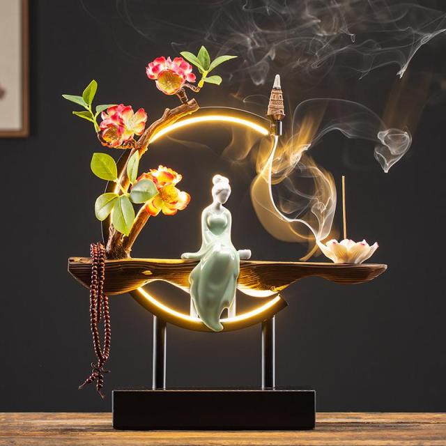 Waterfall Backflow Incense Burner Ladies-Devices You Love